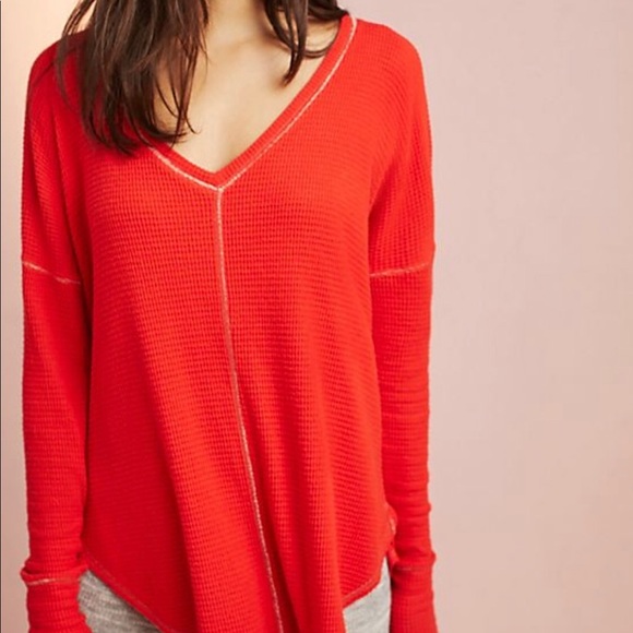 Anthropologie Tops - NWT Gorgeous Anthropologie Thermal V-neck Top